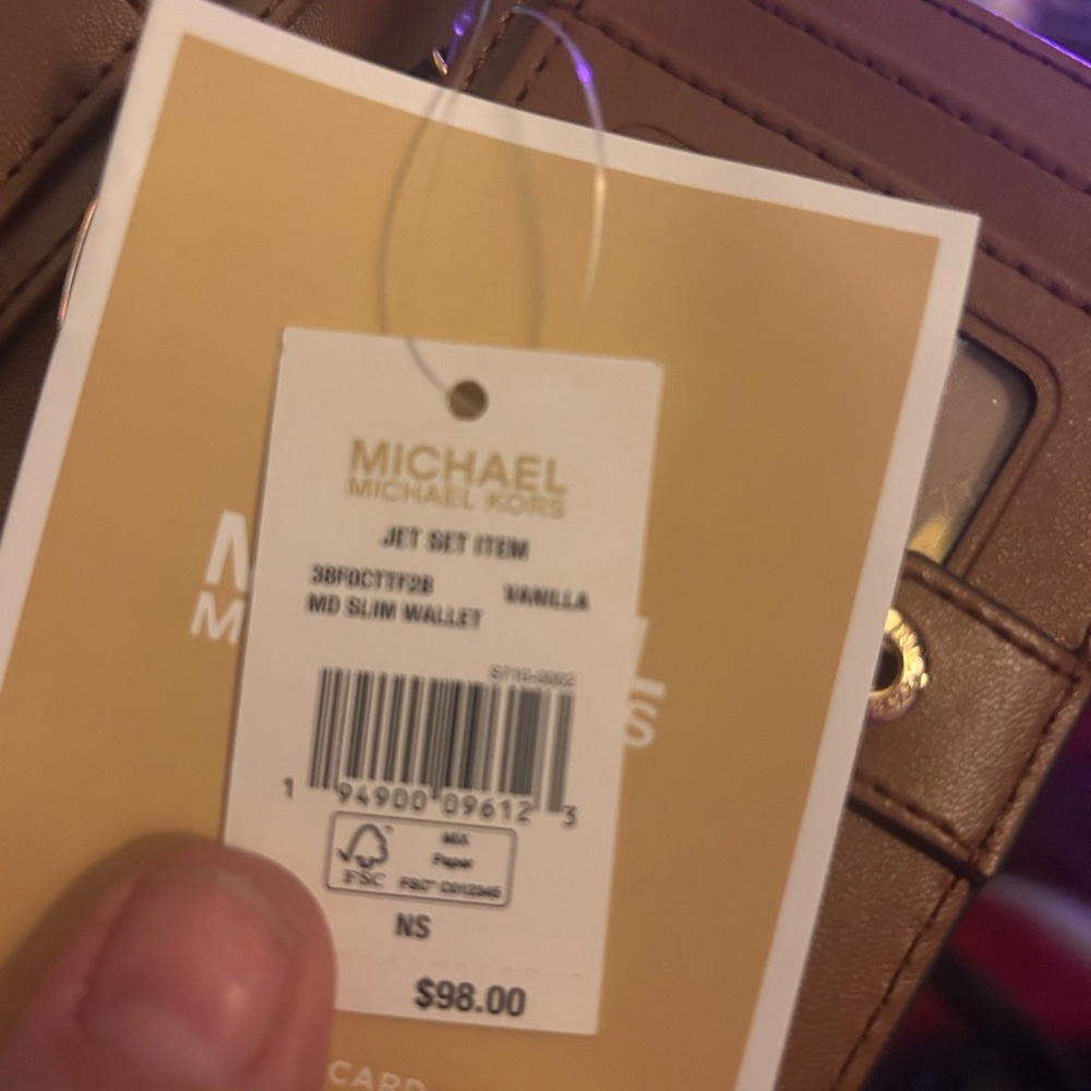 Michael Kors Beige Monogram Wallet